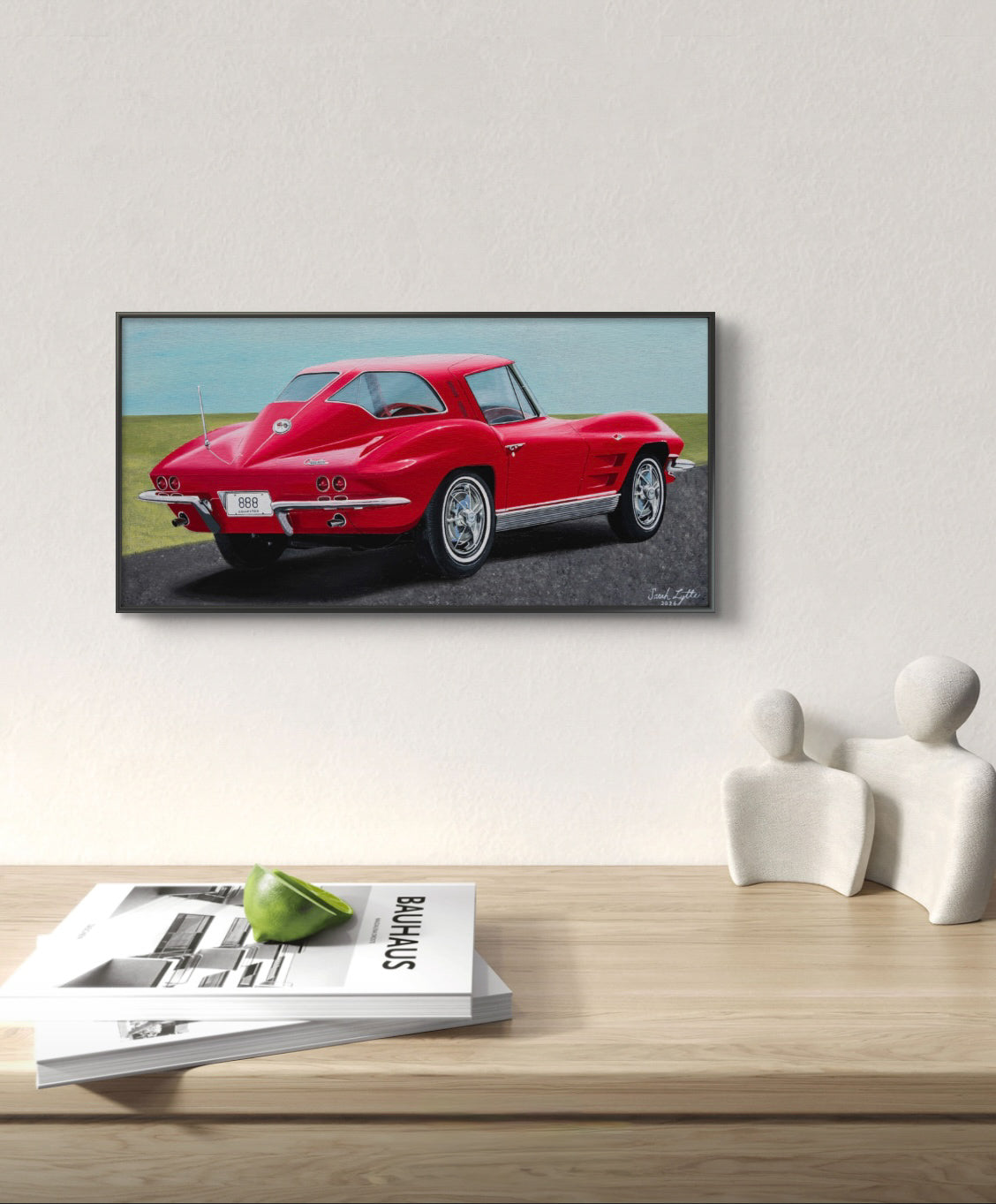 Corvette Stingray 1963 - (10" x 20") Painting