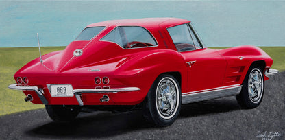 Corvette Stingray 1963 - (10" x 20") Painting