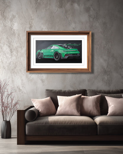 Porsche 911 GT3 RS - (12" x 24") Painting