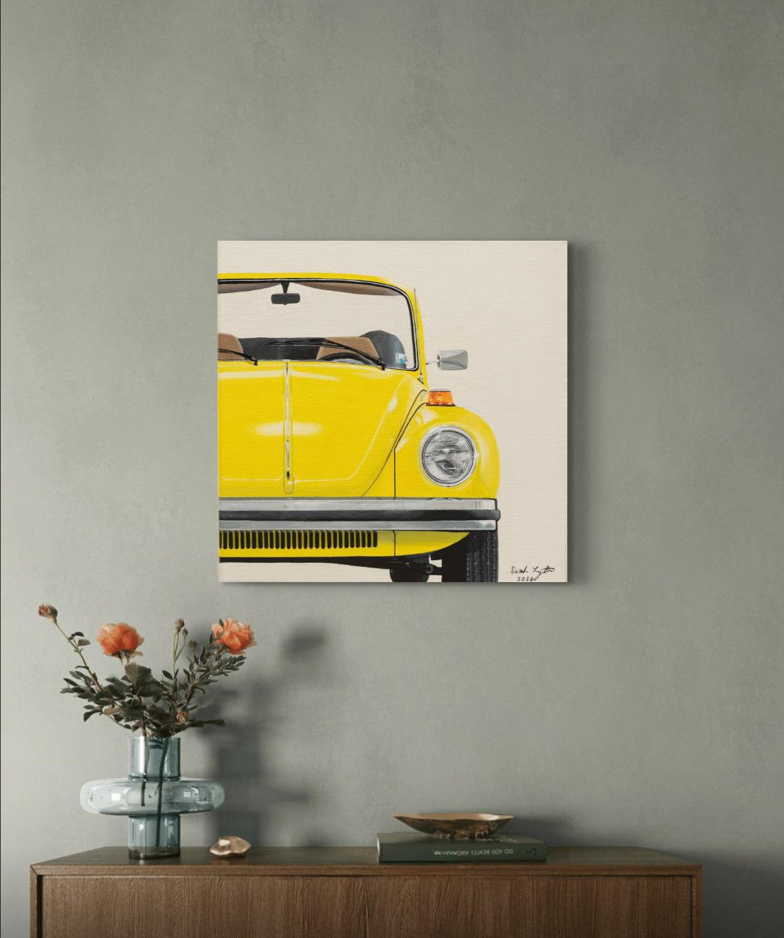 Volkswagen Beetle - (12" x 12") Painting