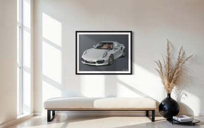 Porsche 911 Turbo S - (12" x 16") Painting