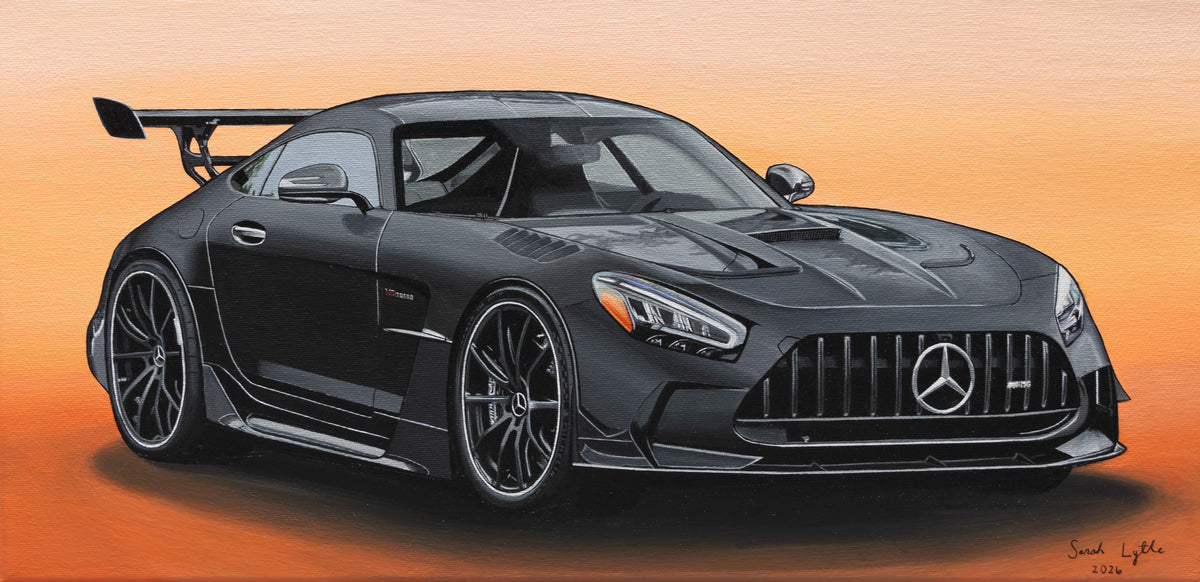 Mercedes AMG GT Black Series - (10" x 20") Painting