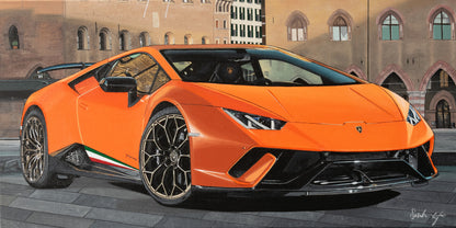 Lamborghini Huracán Performanté - (12" x 24") Painting