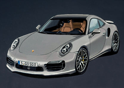 Porsche 911 Turbo S - (12" x 16") Painting